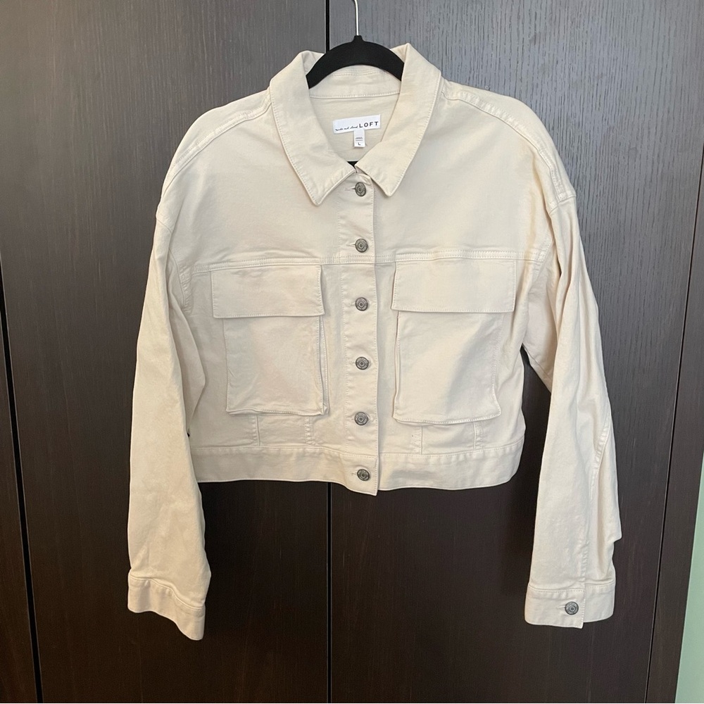 LOFT Beige Utility Jacket